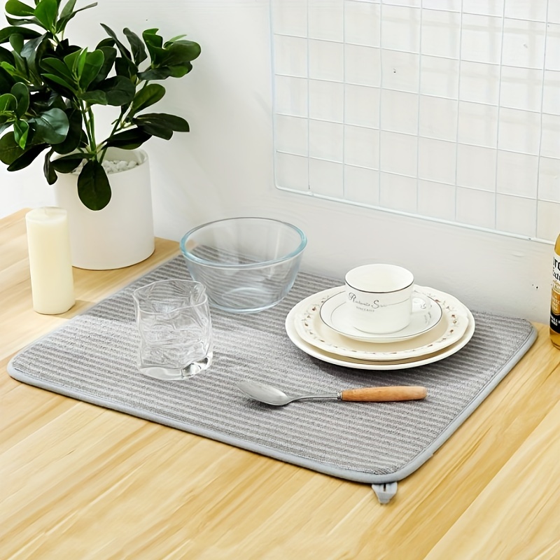 Silicone Dish Drying Mat Microfiber Super Absorbent Tableware