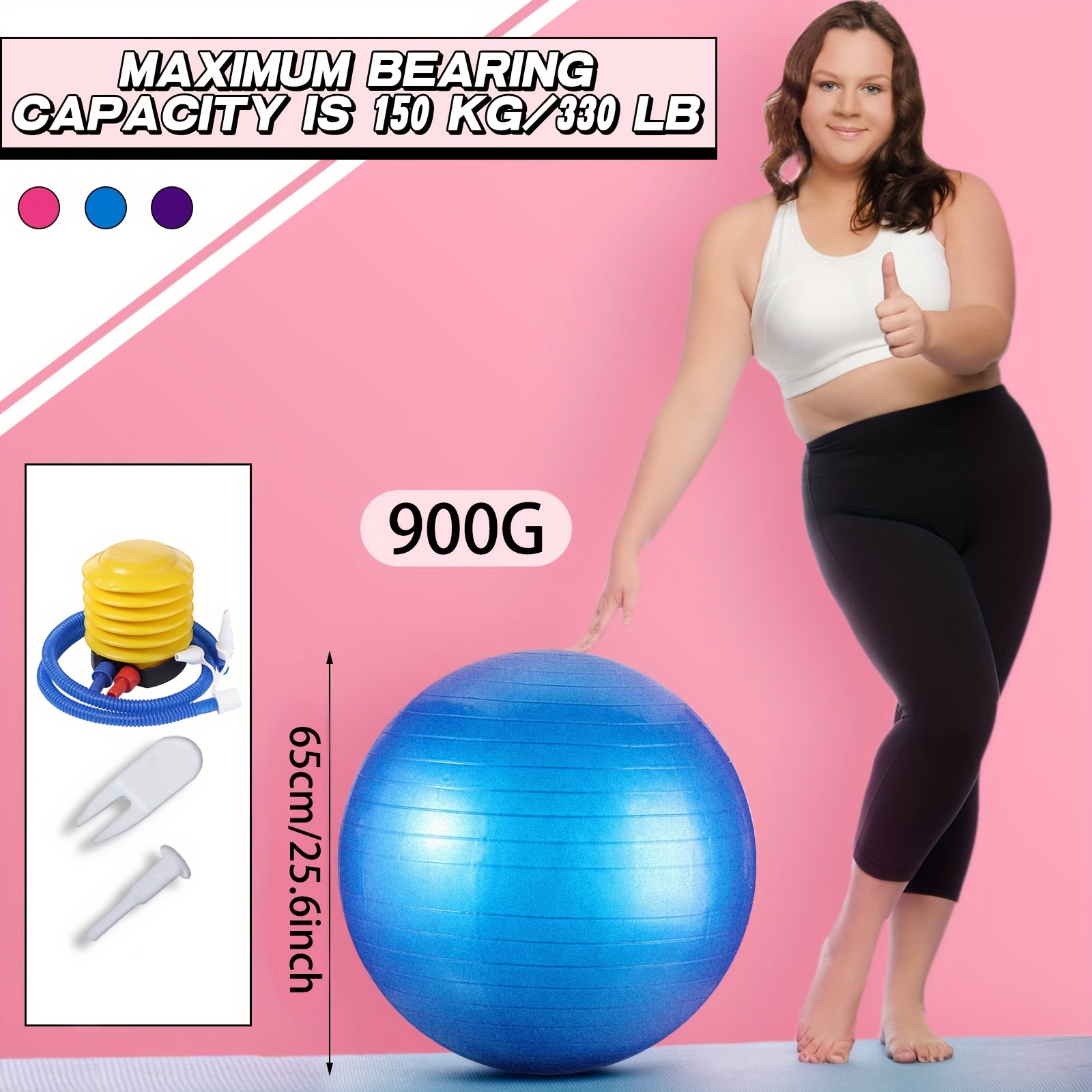 Large Pvc Yoga Ball Thickened Explosion proof Fitness - Temu