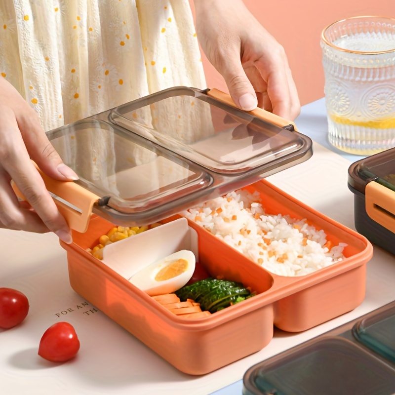 Double-layer Lunch Box, Square Divided Microwave Oven Bento Box, Leakproof  Food Container, For Teenagers And Workers At School,canteen, Back School -  Temu