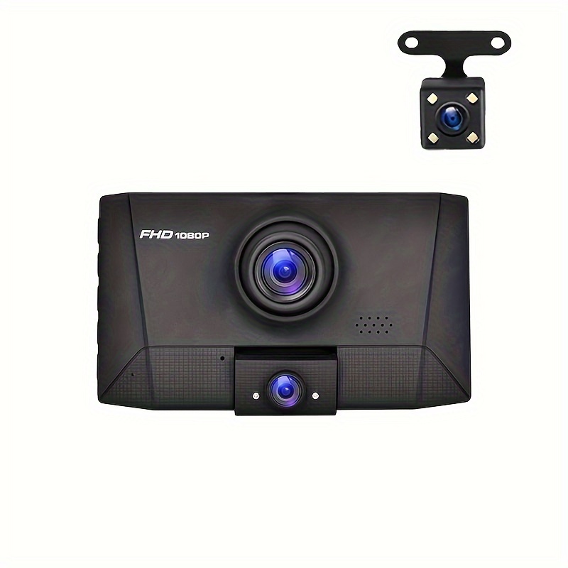 Coche Dvr 3 Canales 3 Lentes Cámara Dash Cam Hd 1080p Dash - Temu