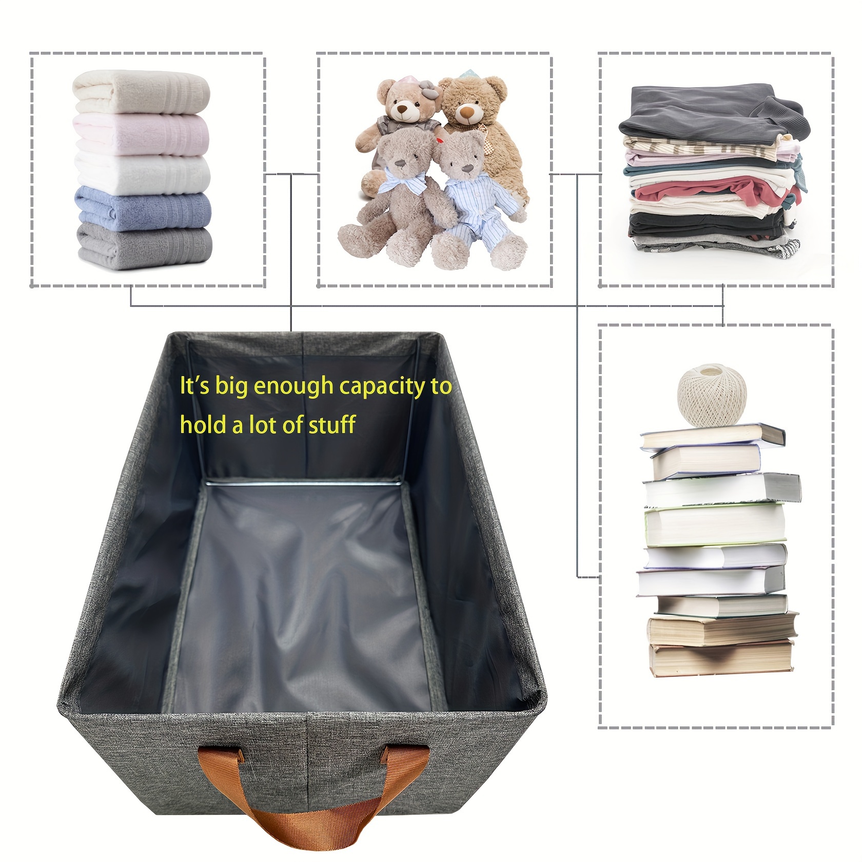 Large Capacity Storage Box Foldable Portable Plastic Clothes - Temu