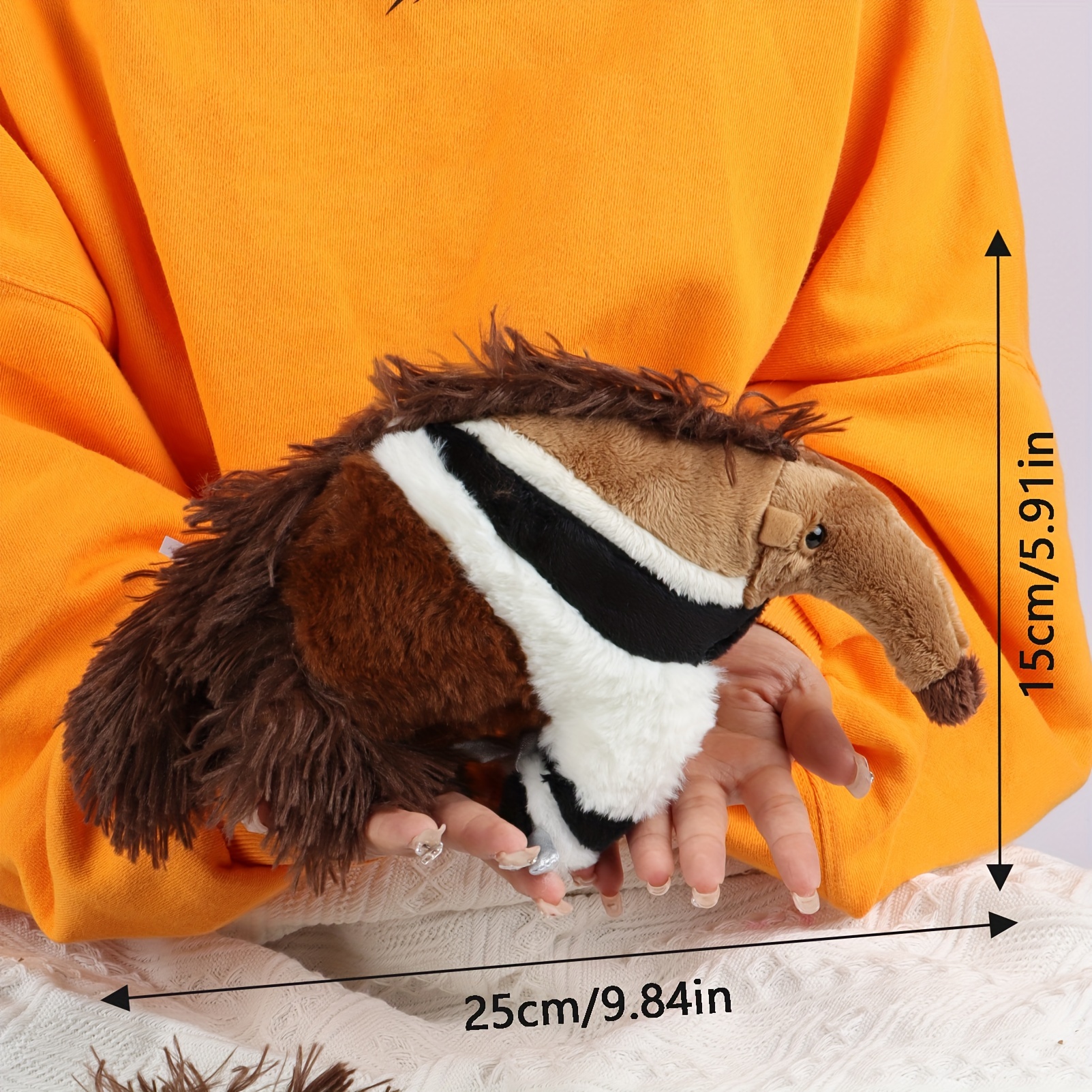 Brown Anteater Simulated Animals Soft Stuffed Plush Doll - Temu