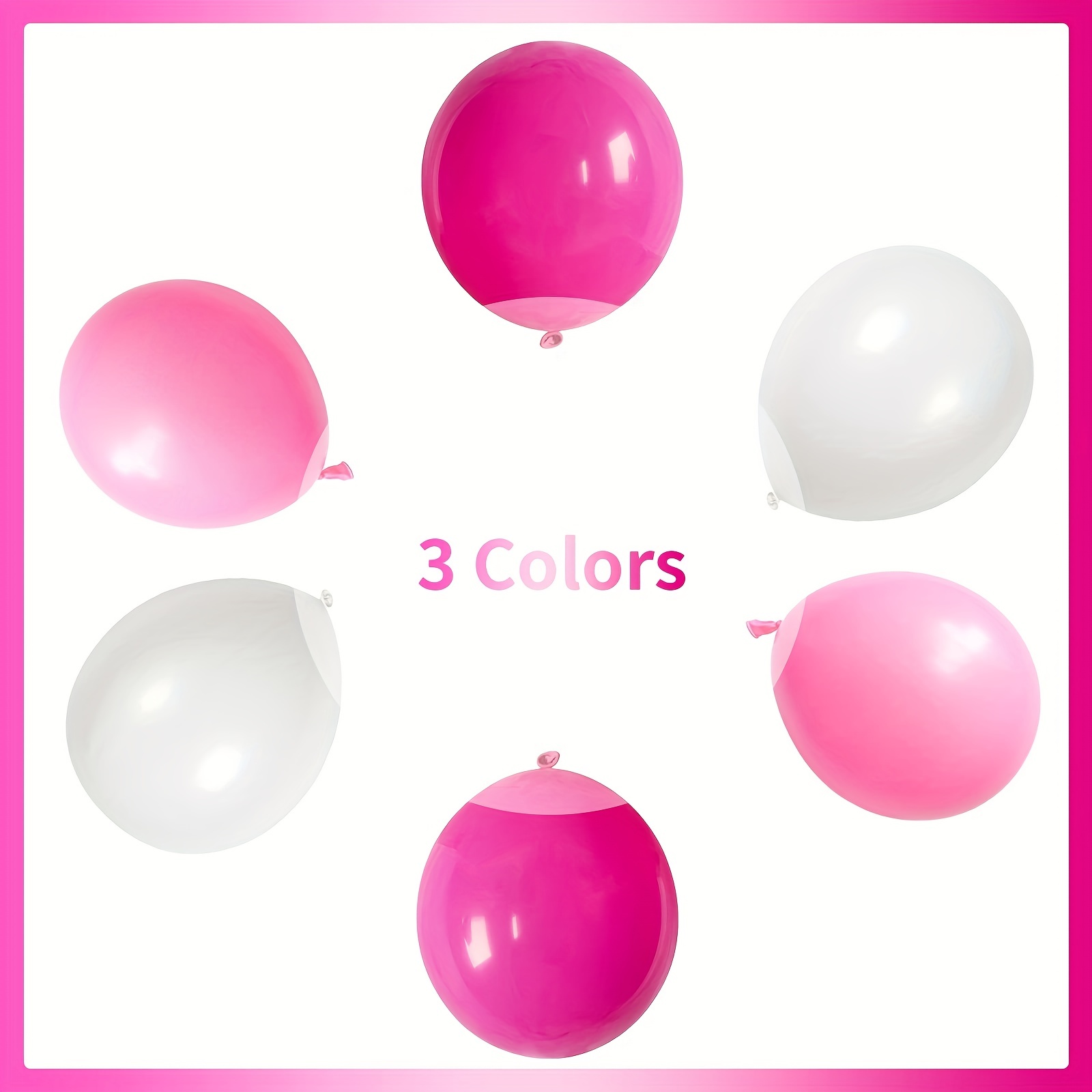40 Globos Color Rosa Blanco 10 Pulgadas/12 Pulgadas Color - Temu