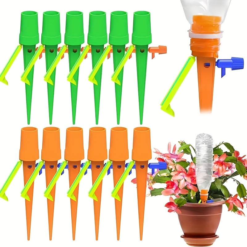 Kit d'irrigation goutte à goutte 12pcs, système d'arrosage automatique avec  valve réglable pour les plantes d'intérieur et d'extérieur