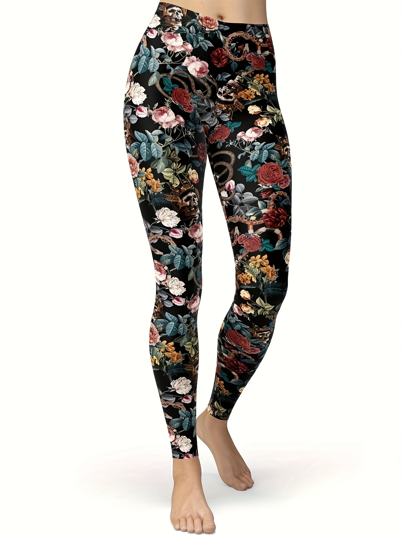 Spring Flower print. Leggings for woman, Cute crop top , Activewear, s –  Kikimora Fashion Store