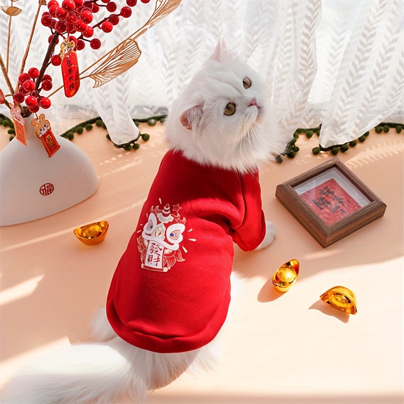 Costume Leone Festa Natale, Vestiti Cosplay Animali Domestici,  Abbigliamento Cappuccio Gatti Leoni, Abbigliamento Cani E Gatti Halloween,  Tuta Calda Cani E Gatti In Felpa Invernale Imbottita, Regalo Compleanno  Animali Domestici - Forniture