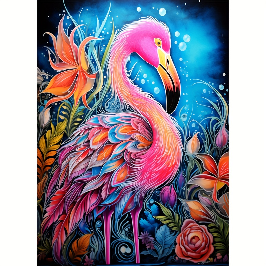Diamond Painting Stickers Kids 5D DIY Art Craft Flamingo Hawaii Painting  with Diamonds Paint by Numbers for Children