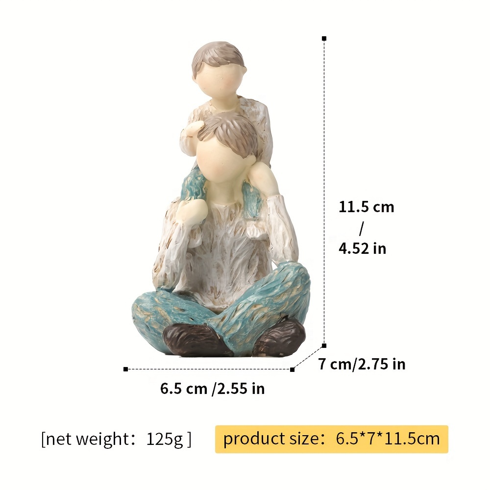 Image of 1pc Wood Carving Sitting On Shoulder Desktop Decoration, Home Decoration, Living Room Entrance, Bookshelf, Wine Cabinet, Tv Cabinet Decoration