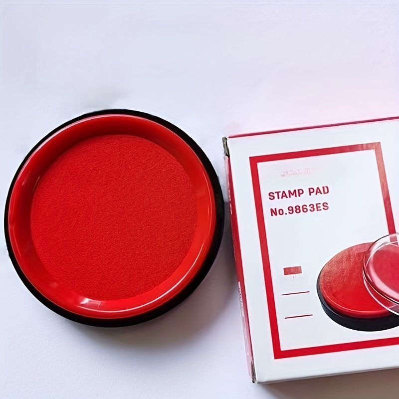 Quick Drying Stamp Pad Red Ink Small Circular Seal Company - Temu