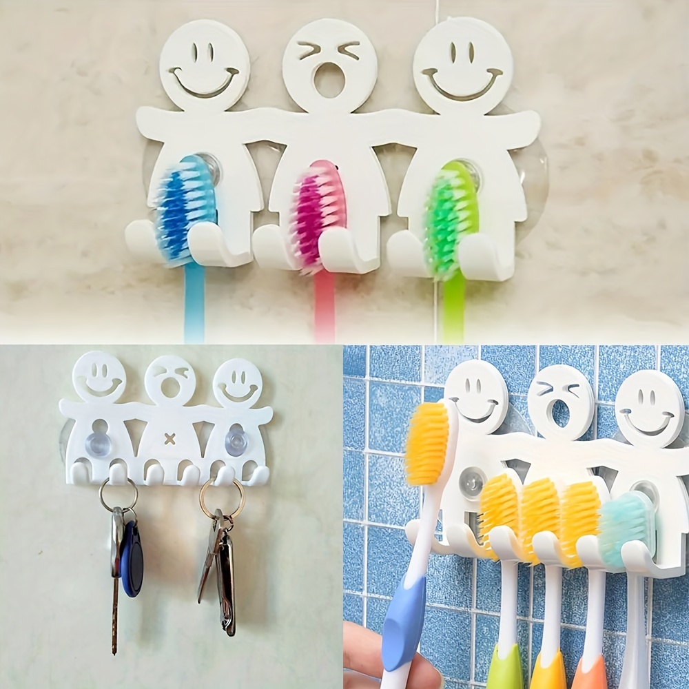 Precio $100 Bonito soporte para cepillo dental infantil de dibujos  animados, ventosa para montaje en pared, colgador de cepillo de dientes…