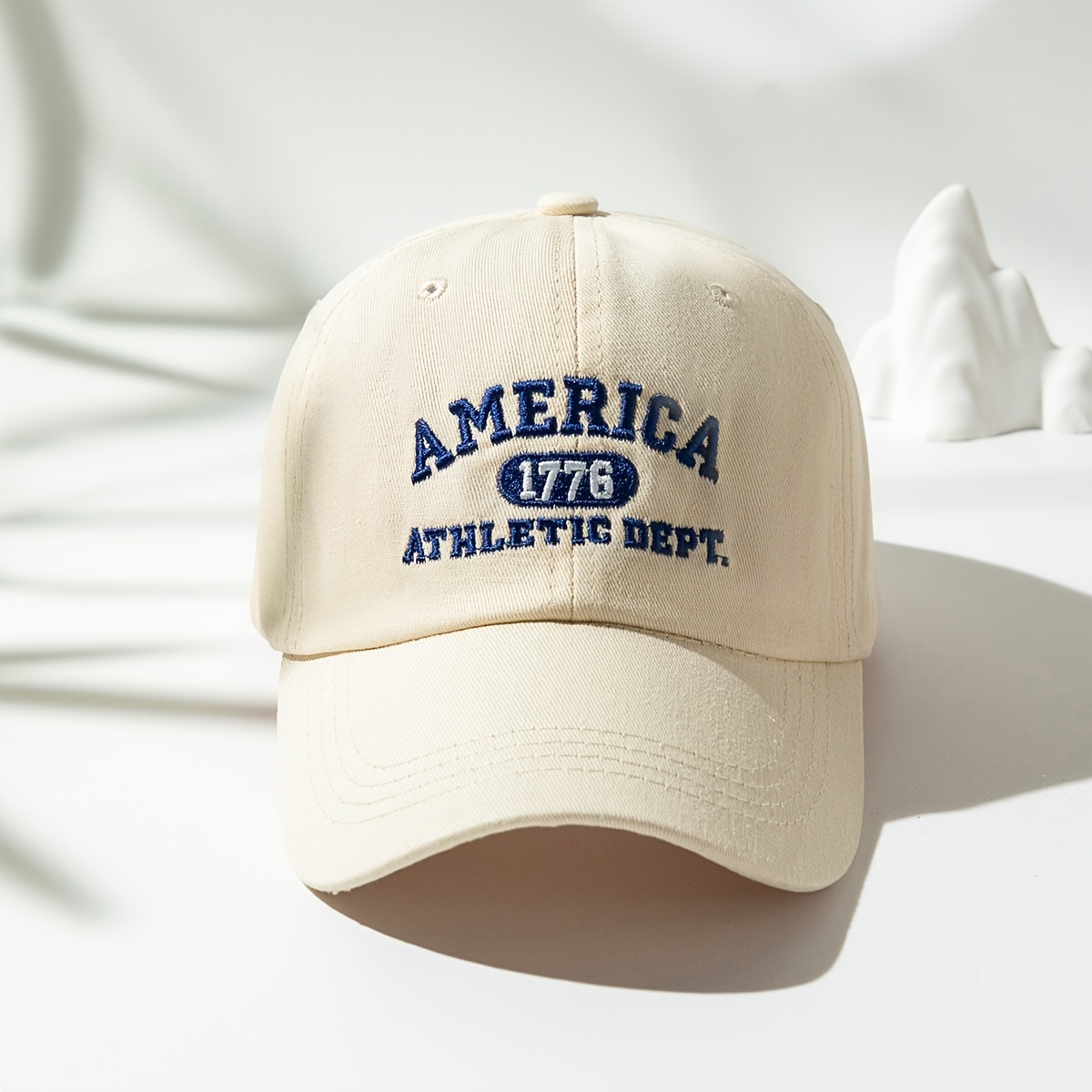 America 1776 Embroidered Baseball Cap, 100% Polyester, Lightweight Sports  Hat, Adjustable, with Non-Stretch Fabric, for Men, Outdoor Sun