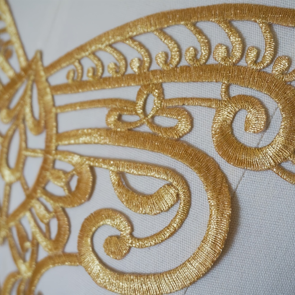 Embroidery Appliques V neck Collar Iron Sew Patch Wedding - Temu