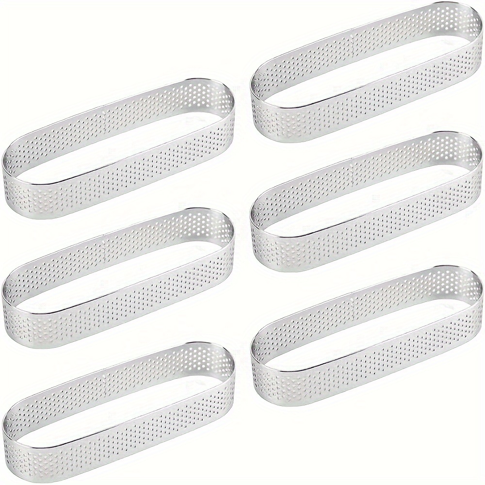 Bakery Tool Perforated Stainless Steel Oval/oblong Tart Molds Tarte Ring