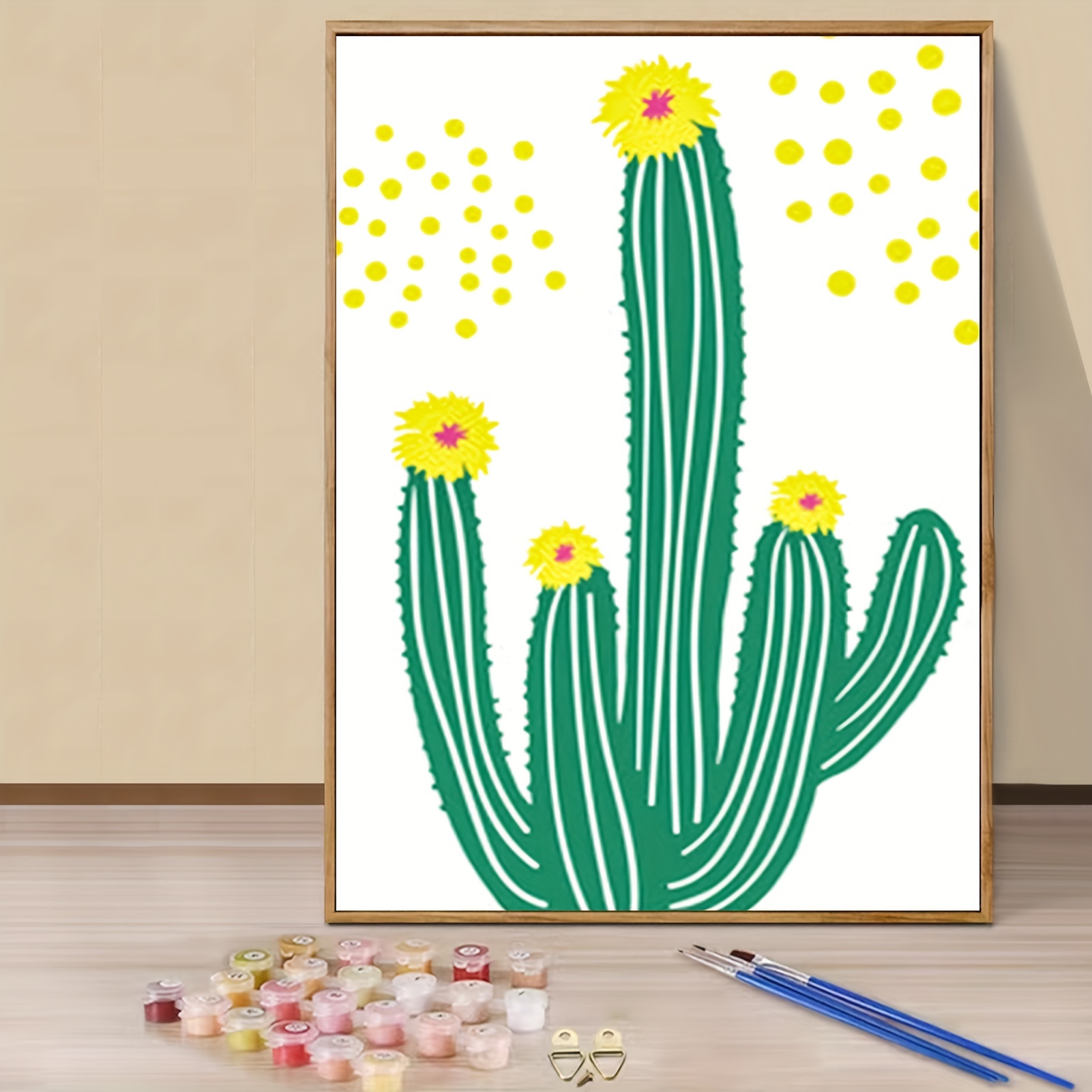  Tucocoo Saguaro - Kit de pintura por números de cactus de 16 x  20 pulgadas, lienzo de pintura al óleo para niños, estudiantes, adultos  principiantes con pinceles y pigmento acrílico, regalo