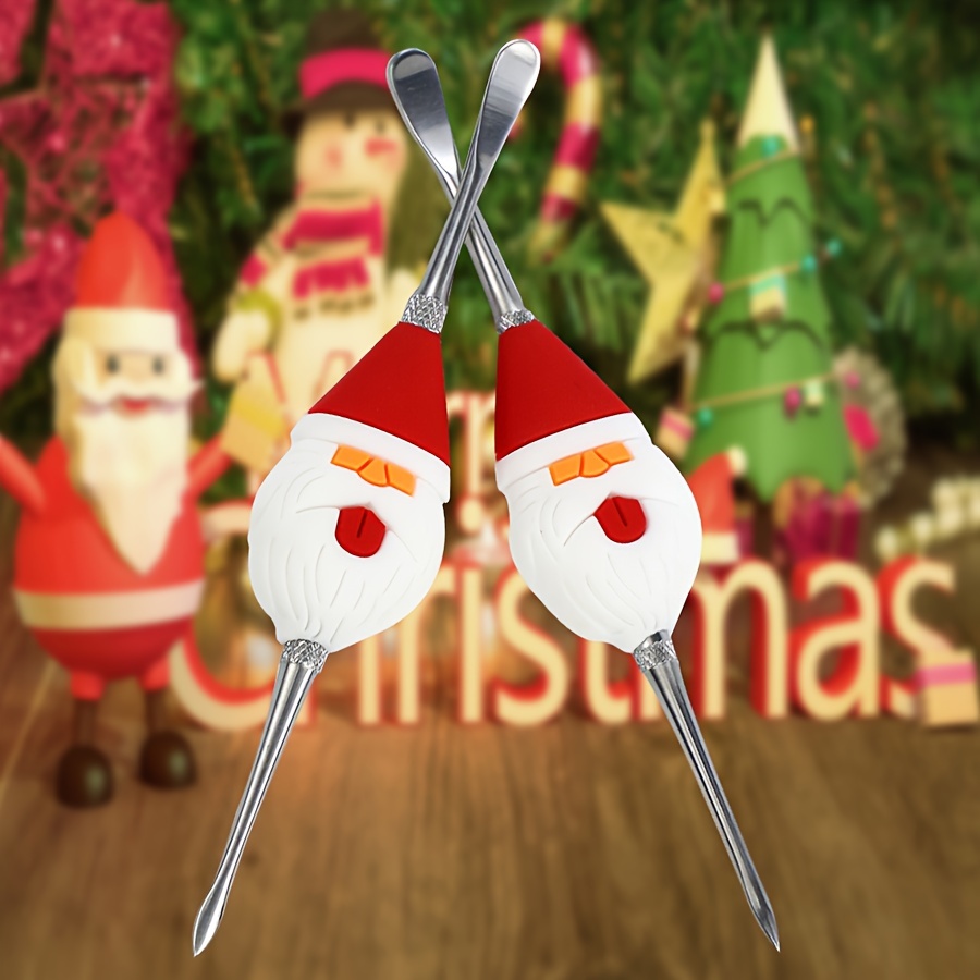 3pcs Christmas Double headed Sculpting Clay Tools Metal Spoon Carving Tool