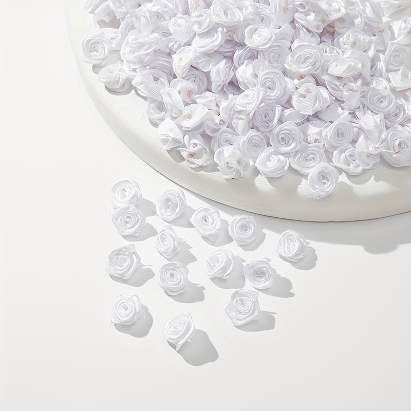 Image of 50pcs Mini Artificial Roses Suitable For Valentine' Day, Wedding, Decorations - Mini Rose Bouquets, Table Centerpieces, Spring Decor, Bridal Bouquets ( Mini Flowers)