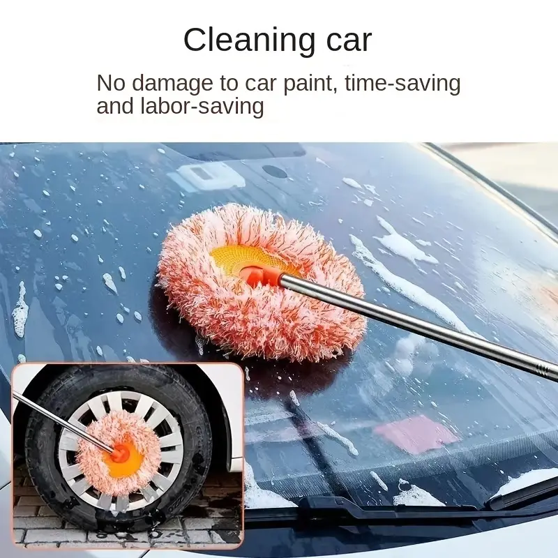 1pc cleaning the ceiling and dust mop mopping the floor and washing the car wet and dry mop 1 5 meters long combination rod dual purpose mop details 6