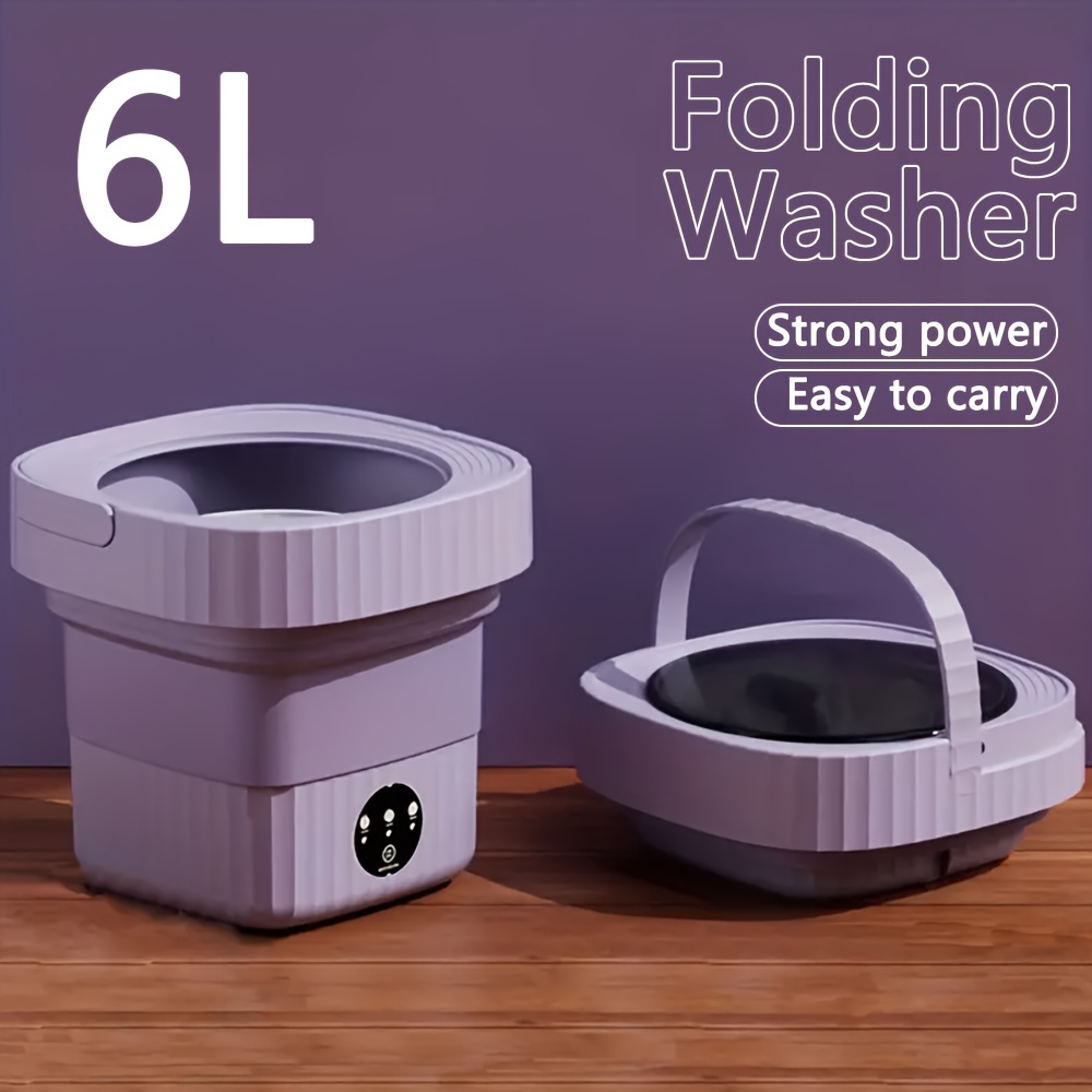 Lavadora portátil, mini lavadora plegable y secadora de centrifugado, mini  lavadora de gran capacidad, pequeña lavadora de cubo plegable, adecuada