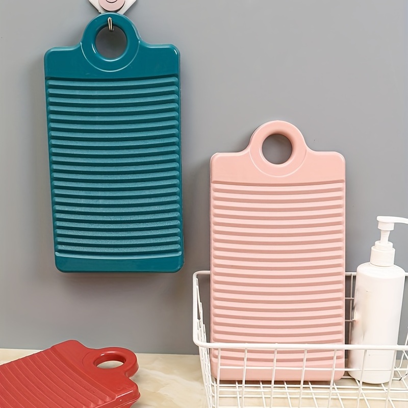 Washboard for Laundry, Mini Hand wash Washboard, Use for Hand Washing  Clothes and Small Items Plastic Non-Slip Washboard Convenient  Washboard(Pink)