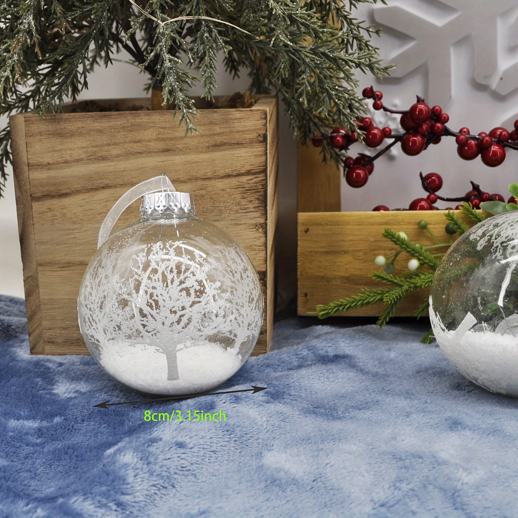 Clear Plastic Fillable Ornaments Christmas Ornament Balls - Temu