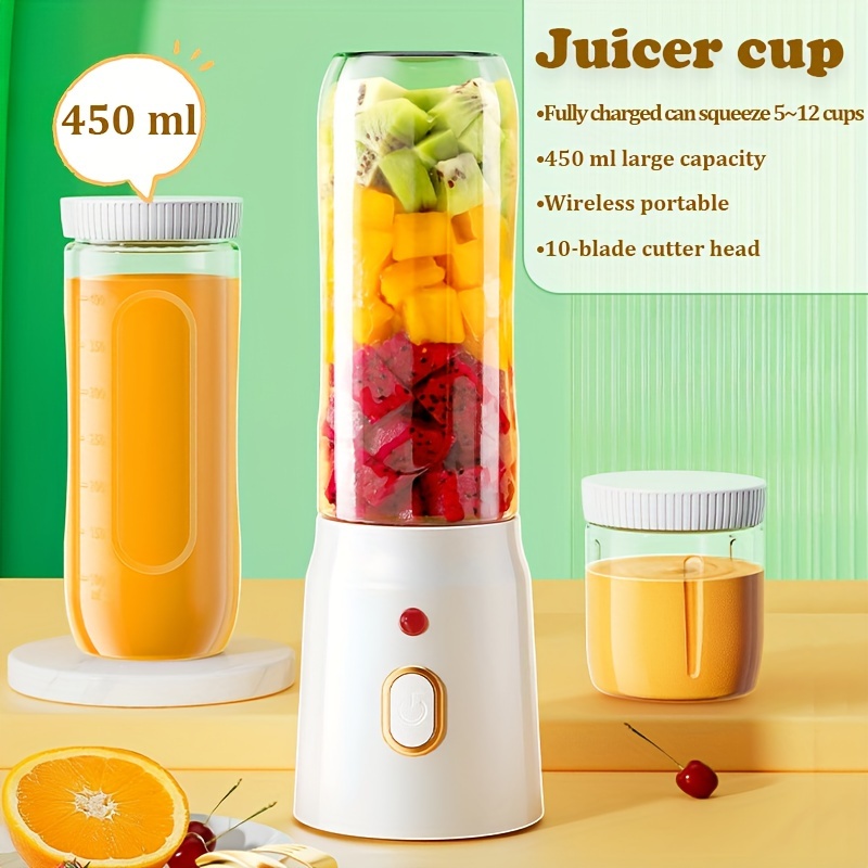 New Juicer Portable 2 Cups Usb Rechargeable Mini Blender - Temu