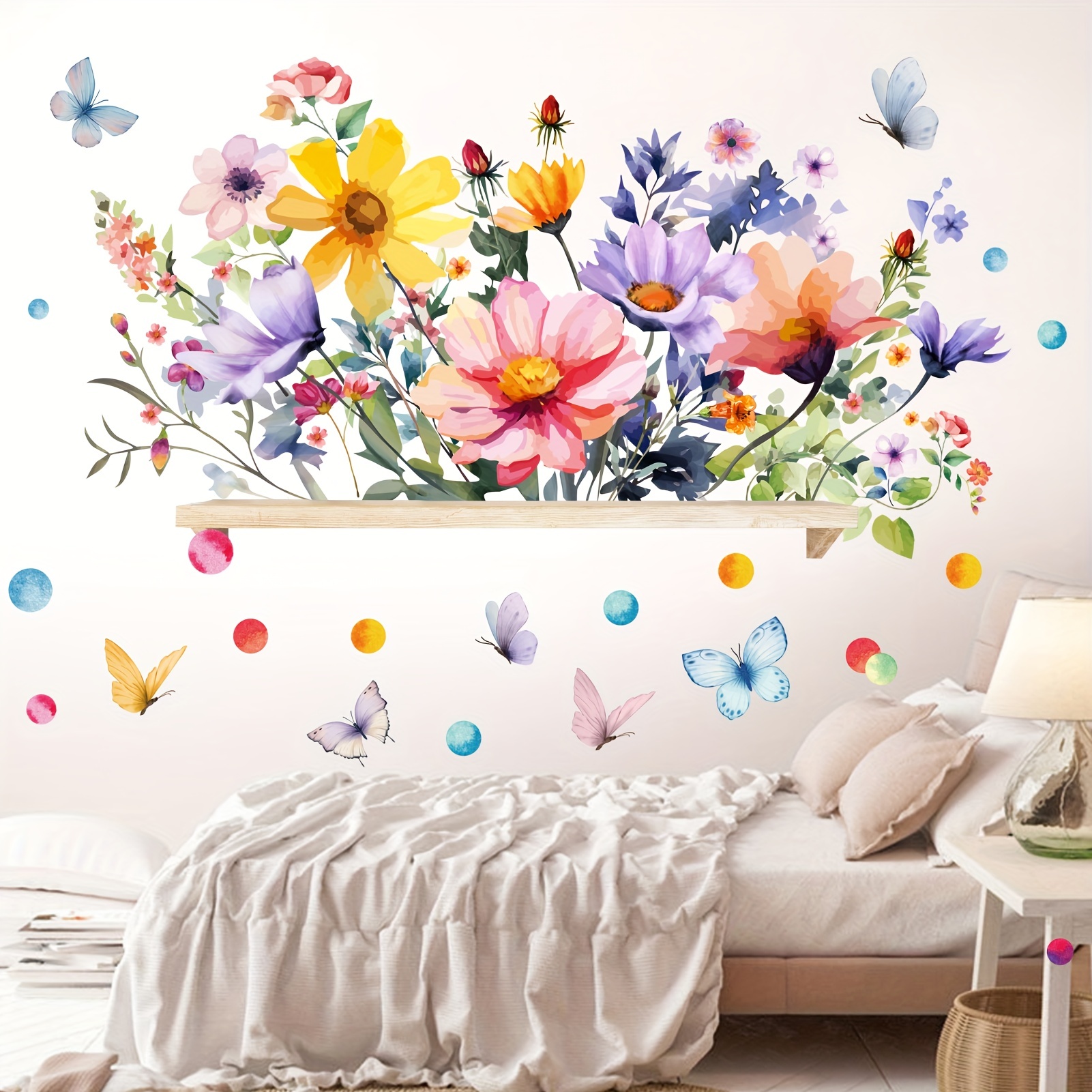 Décoration murale fleurs multicolores POTASSIUM 