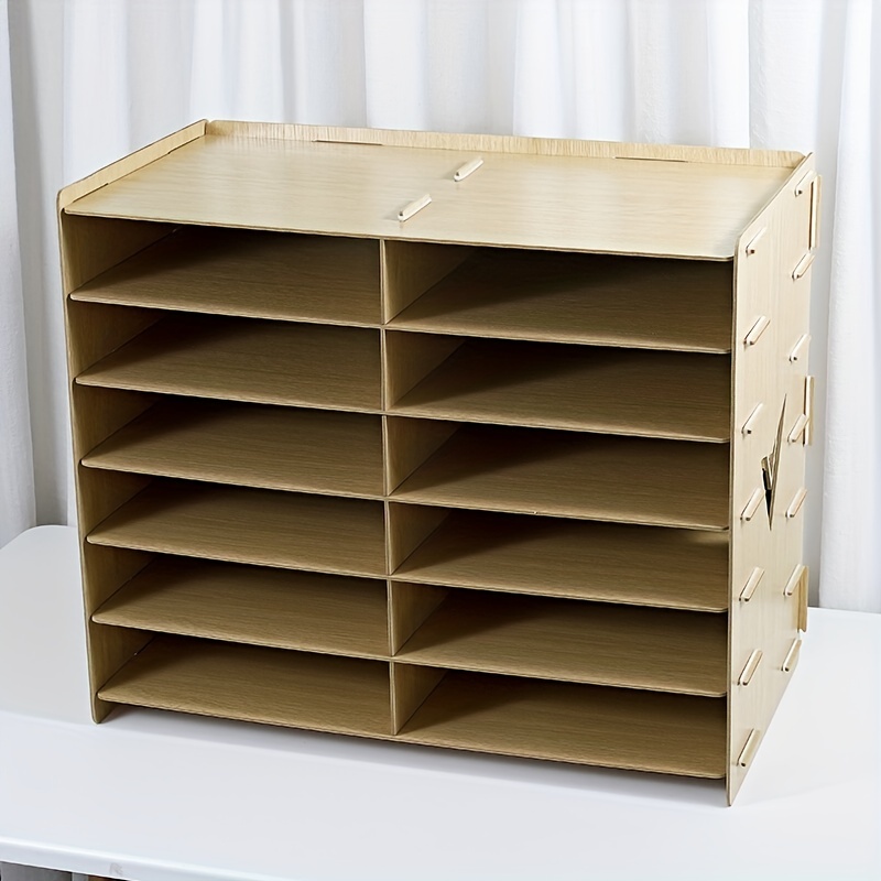 Simple Desktop Multi-layer File Storage Rack - Temu