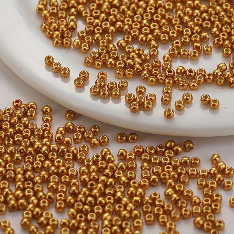 Size 15 Miyuki Seed Beads -- 1053 Galvanized Yellow Gold