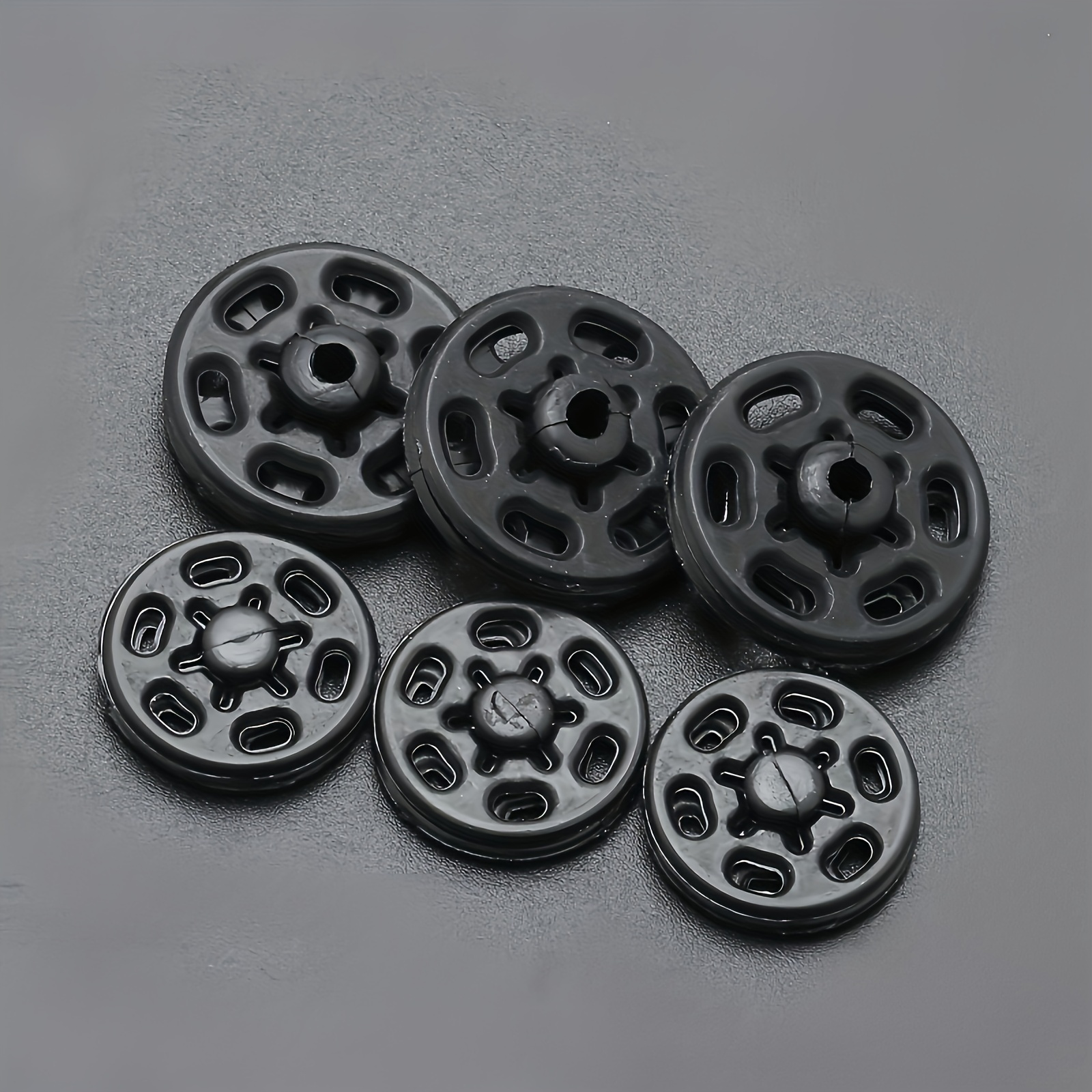 Black Silver Sewing Snap Buttons Snap Fastener Buttons Press - Temu