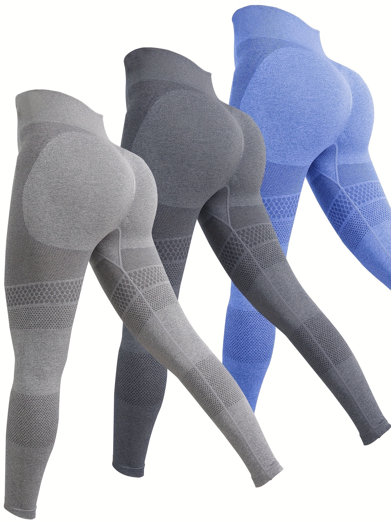 Solid Color Yoga Tight Pants High Waist Seamless Sports - Temu