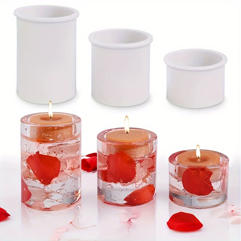 Diy Candle Holder Resin Molds Candlestick Silicone Molds - Temu