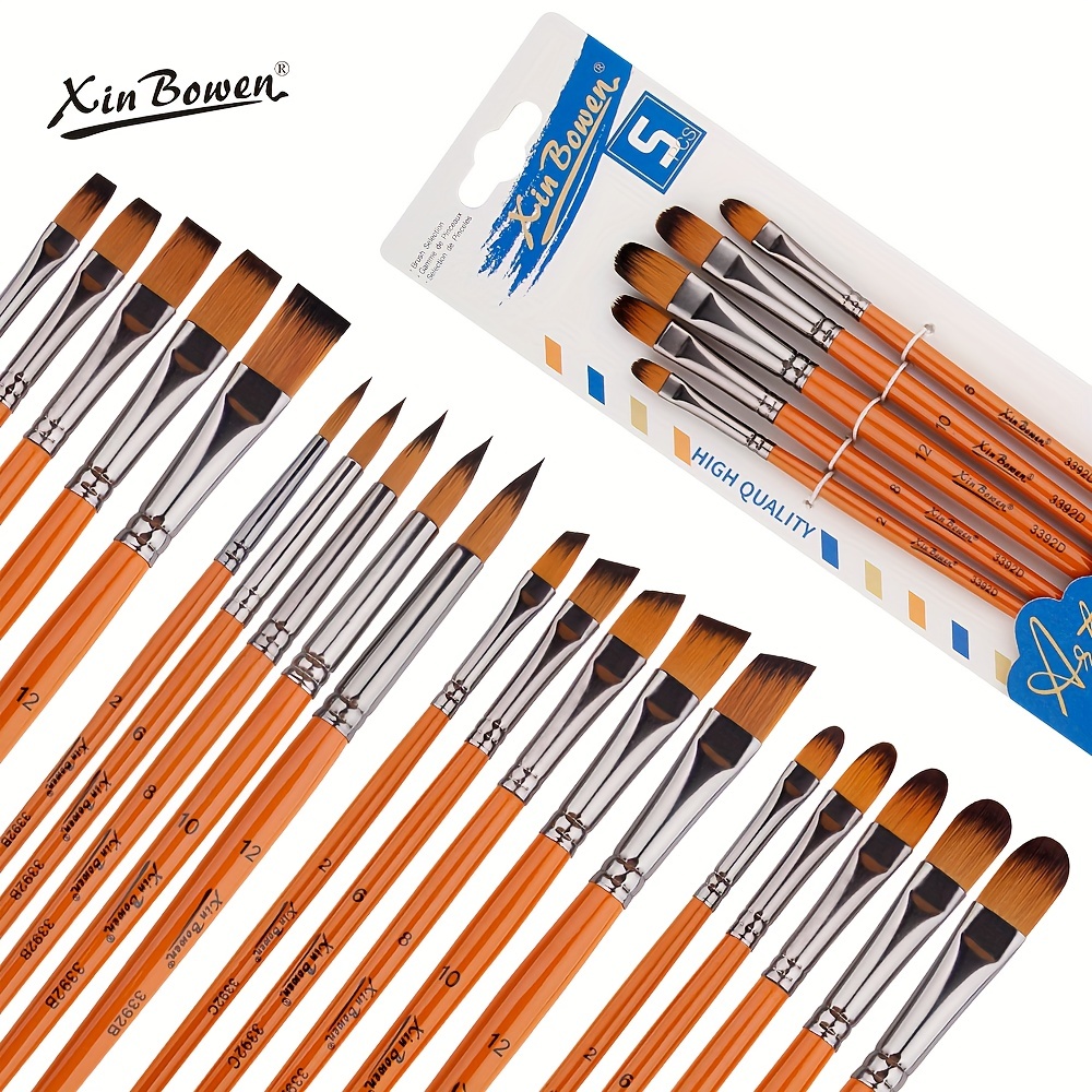 KINBOM 11pcs Fine Detail Paint Brush Set in 11 Sizes Wooden Miniature  Detail Paint Brushes Fine Tip Liner Brushes for Painting for Watercolor  Painting