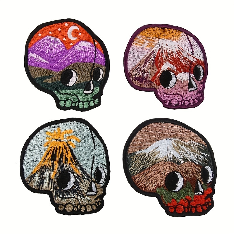 Punk Ghost Patch Finger Skull Embroidery Patches For Clothing  Thermoadhesive Patches On Clothes Animal Cat Patch