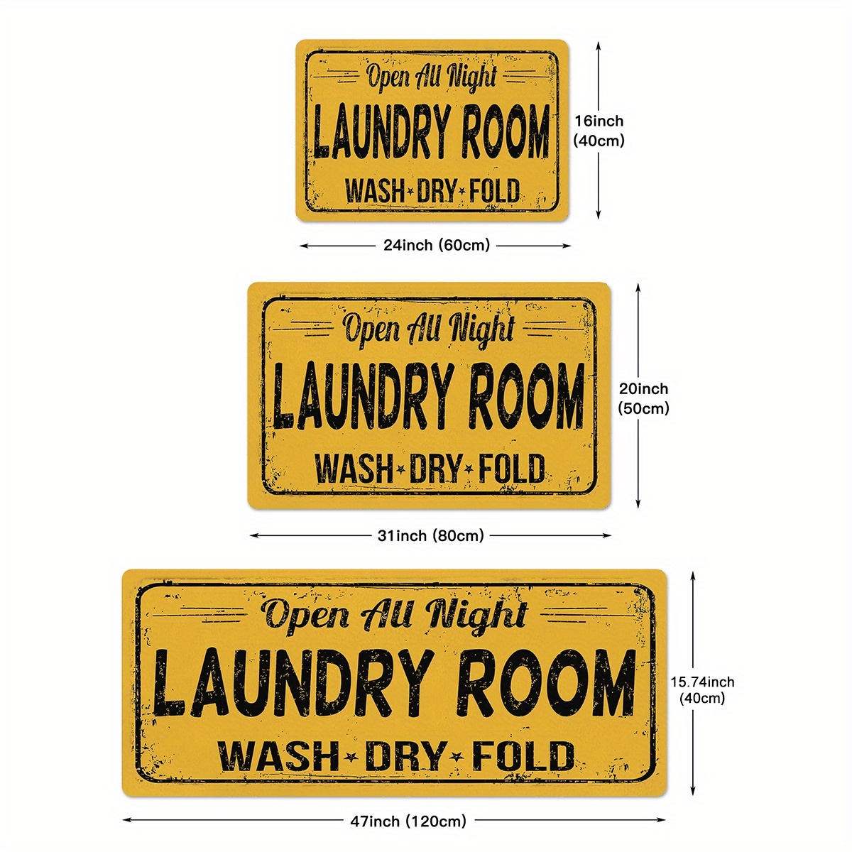 Yellow Laundry Room Mat Rugs Soft Non-Slip Kitchen Carpet