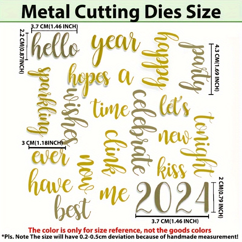 Groovy New Year 2024 - Scrapbook Page Title Die Cut