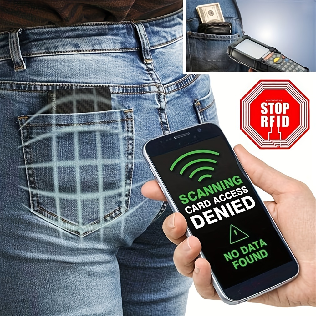 Access Denied Men's Slim Minimalist Leather Credit Card Holder