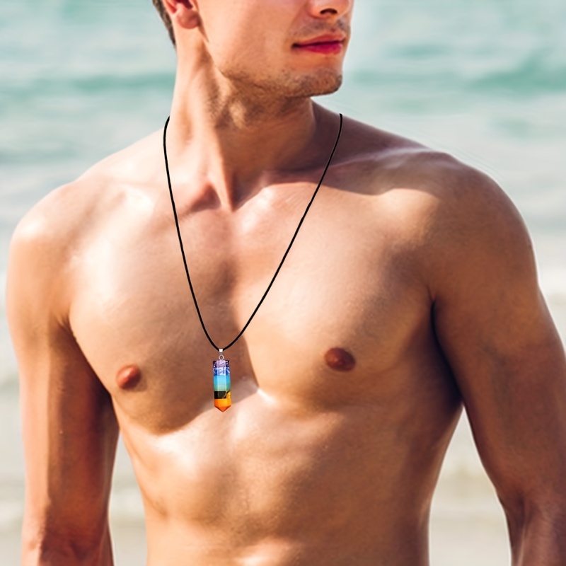 Seven Chakra Natural Stone Pendant