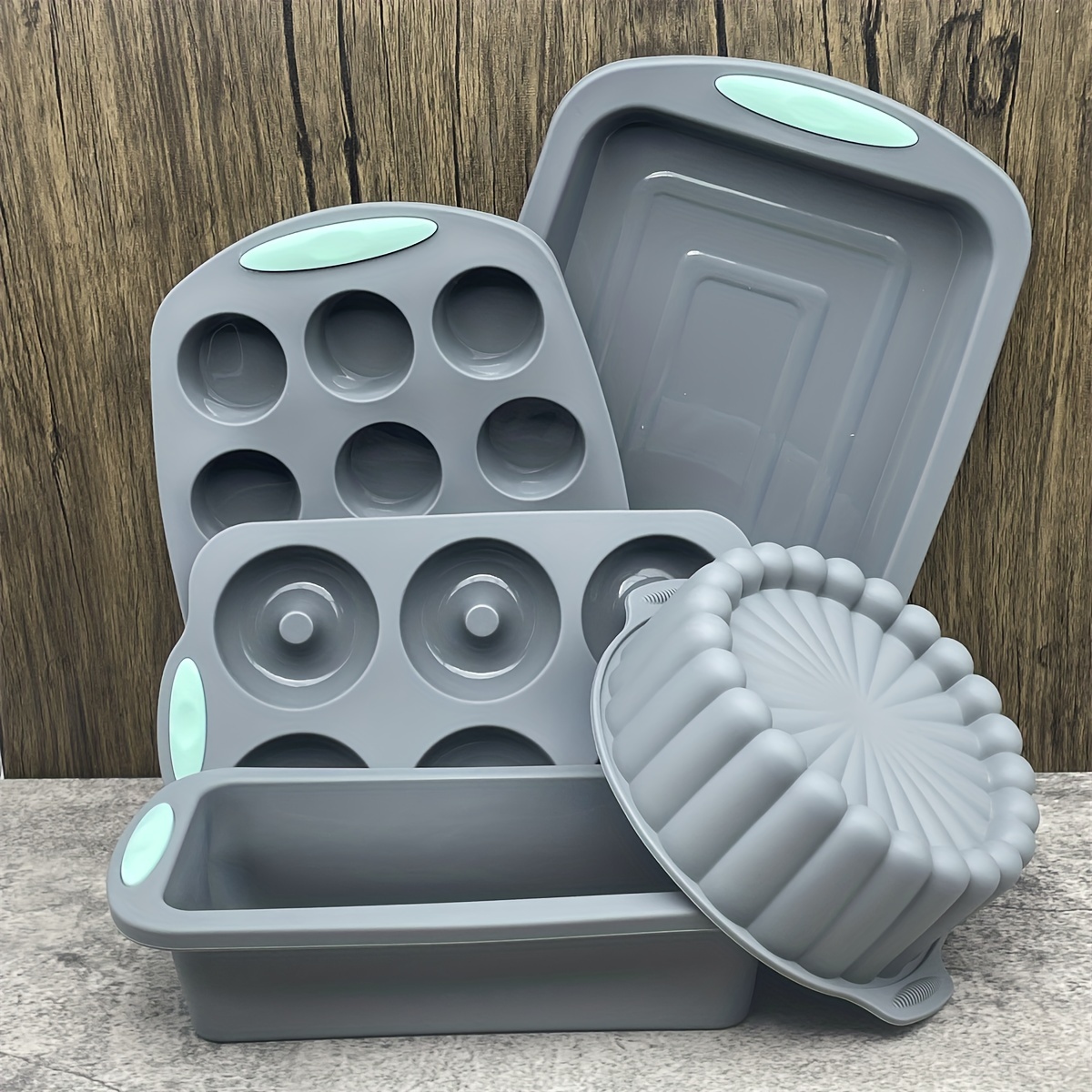 Nonstick Silicone Bakeware Set Silicone Cake Molds Set For Baking