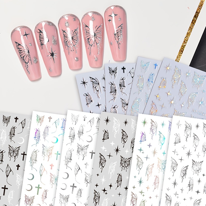 Spring Butterfly Nail Art Stickers Decals 3D Nail Sliders