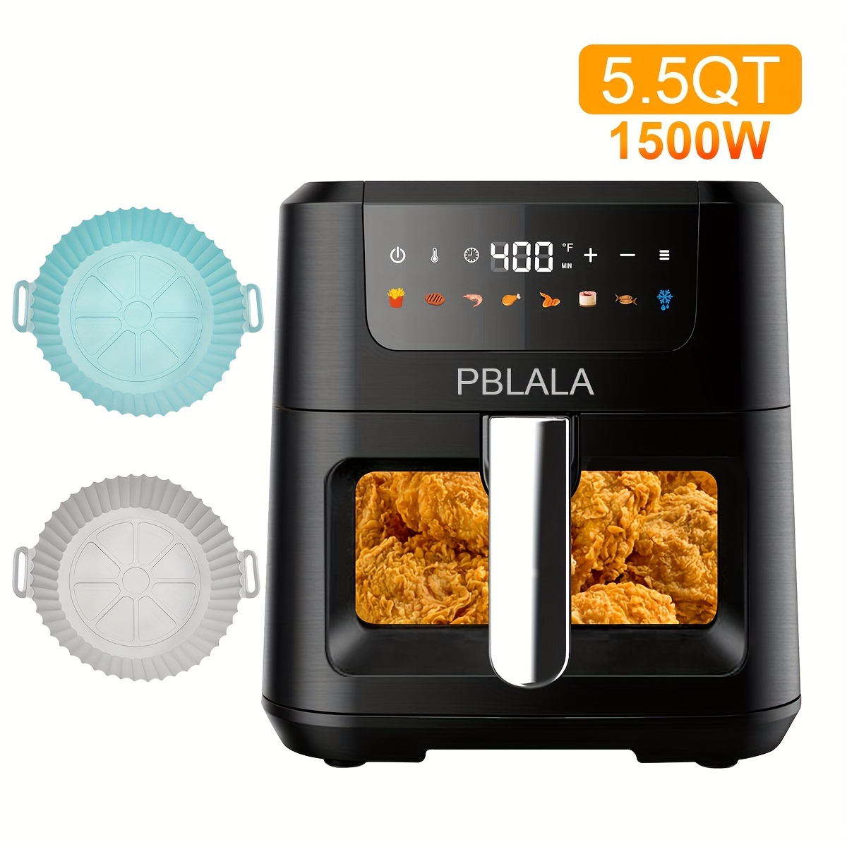 Air Fryer Large 8QT, 8-in-1 Digital Touchscreen, Visible Cooking