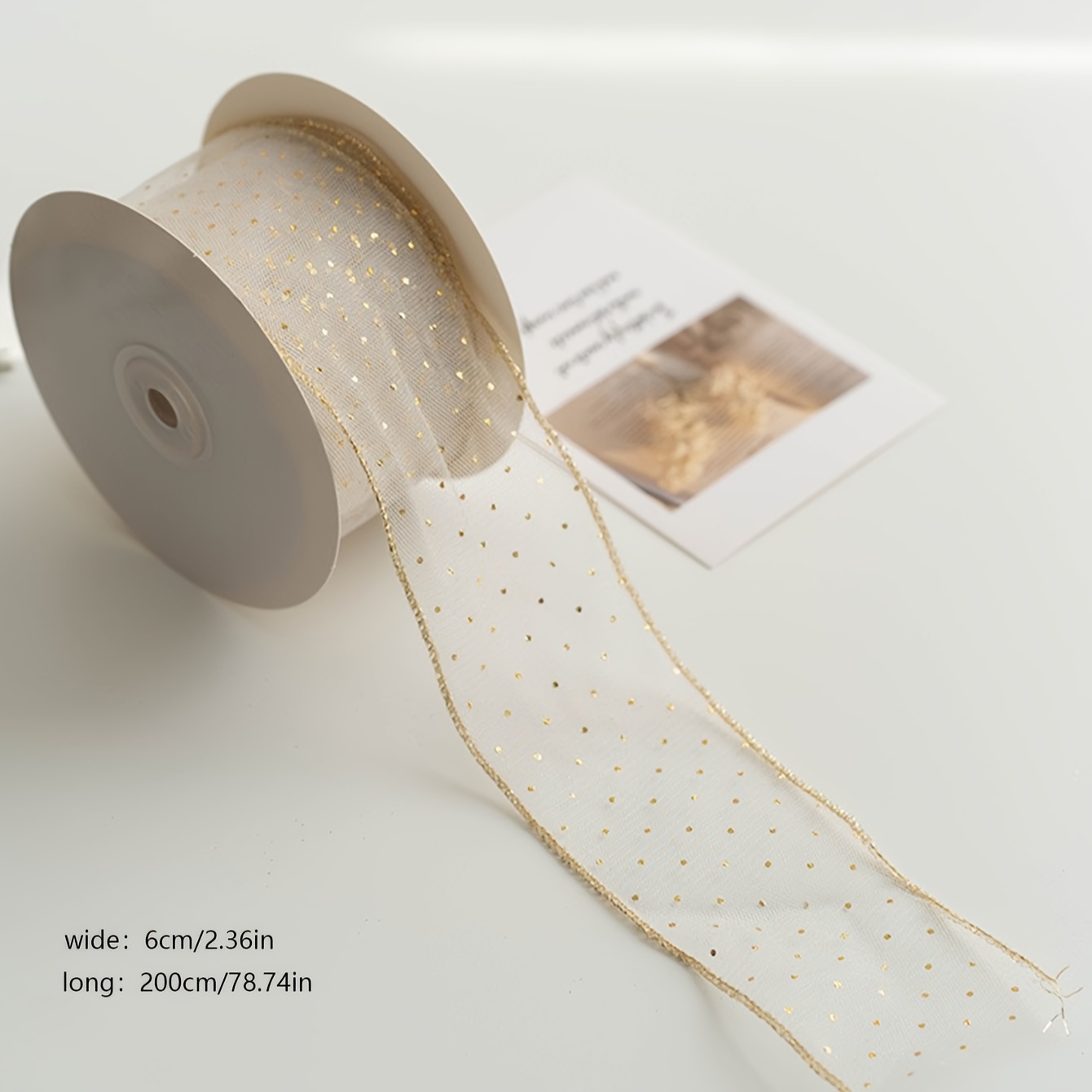 Sheer White Snowflake Ribbon - By the Yard