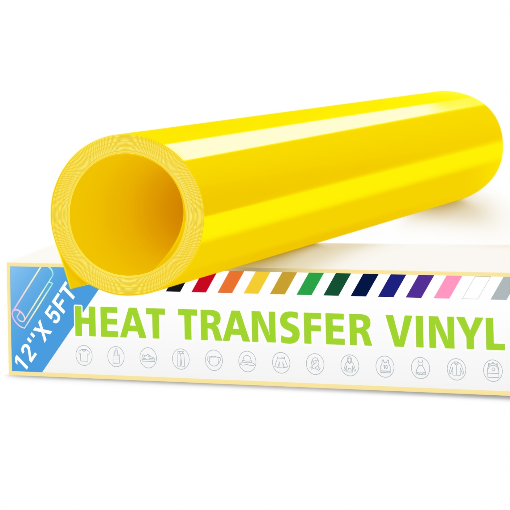 HTV Heat Transfer Vinyl Rolls-12x40 Red HTV Vinyl, Iron on Vinyl for  Cricut & Silhouette Cameo - Easy to Cut & Weed for DIY Heat Vinyl Design -  Red 