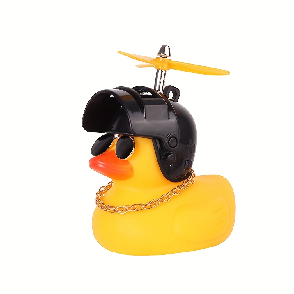  wonuu Rubber Duck Toy Car Ornaments Yellow Duck Car Dashboard  Decorations with Propeller Helmet : Automotive
