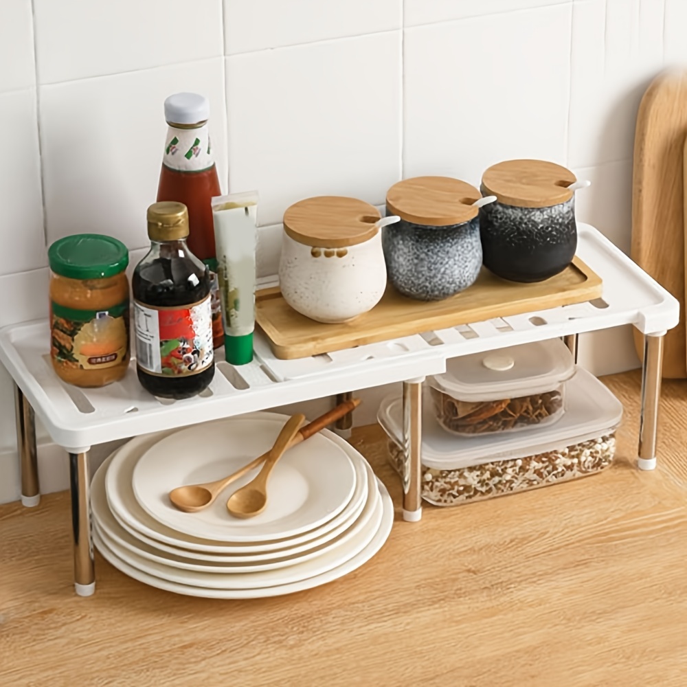 Adjustable Storage Organiser Shelf Kitchen Cupboard Support Pantry