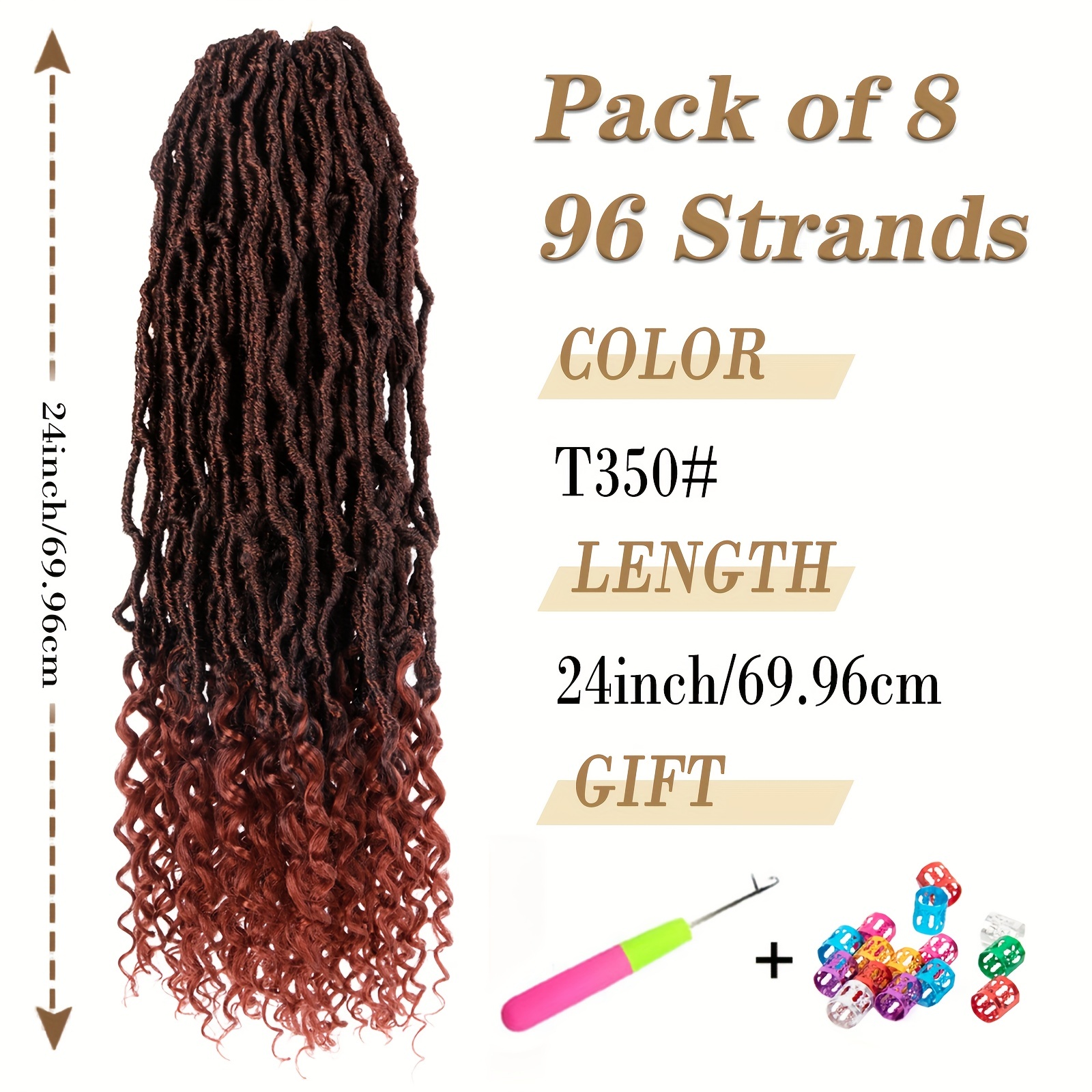 Cabelo De Crochê Sintético Nu Locs, 14 Tamanhos, 21 Fios, Extensão Faux  Locs, Deusa Macia, Trança De Cabelo Para Mulheres - Temu Portugal