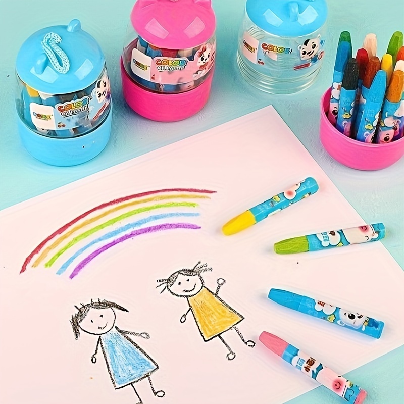 1 Set Wax Crayon Stick Kid Painting Safety Student Drawing