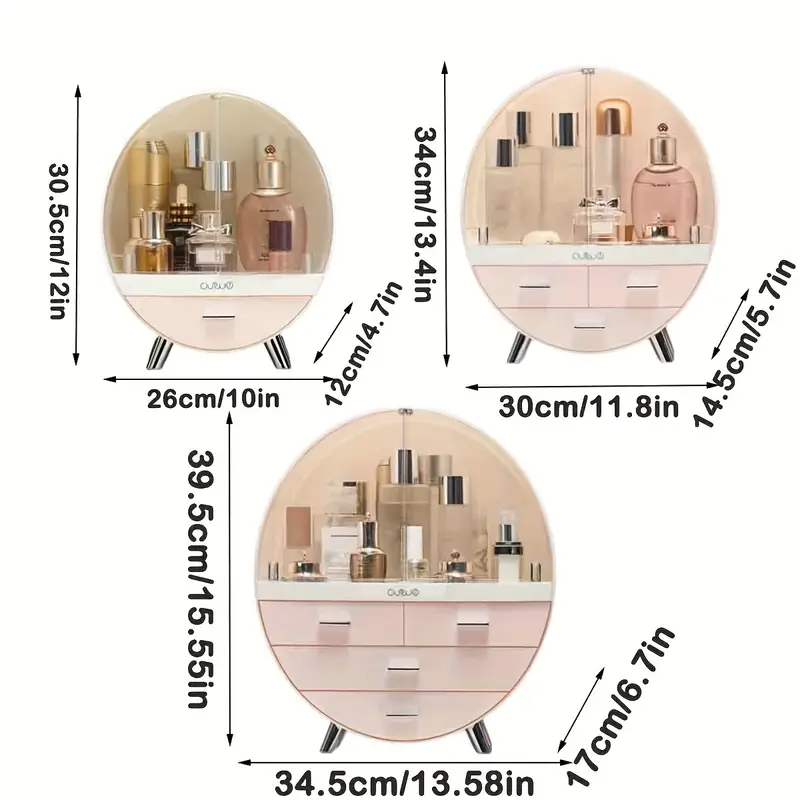 1pc dustproof cosmetic storage box desktop multi layer drawer storage box cosmetic lipstick eyebrow pencil storage container large capacity makeup organizer vanity decor Product details 5