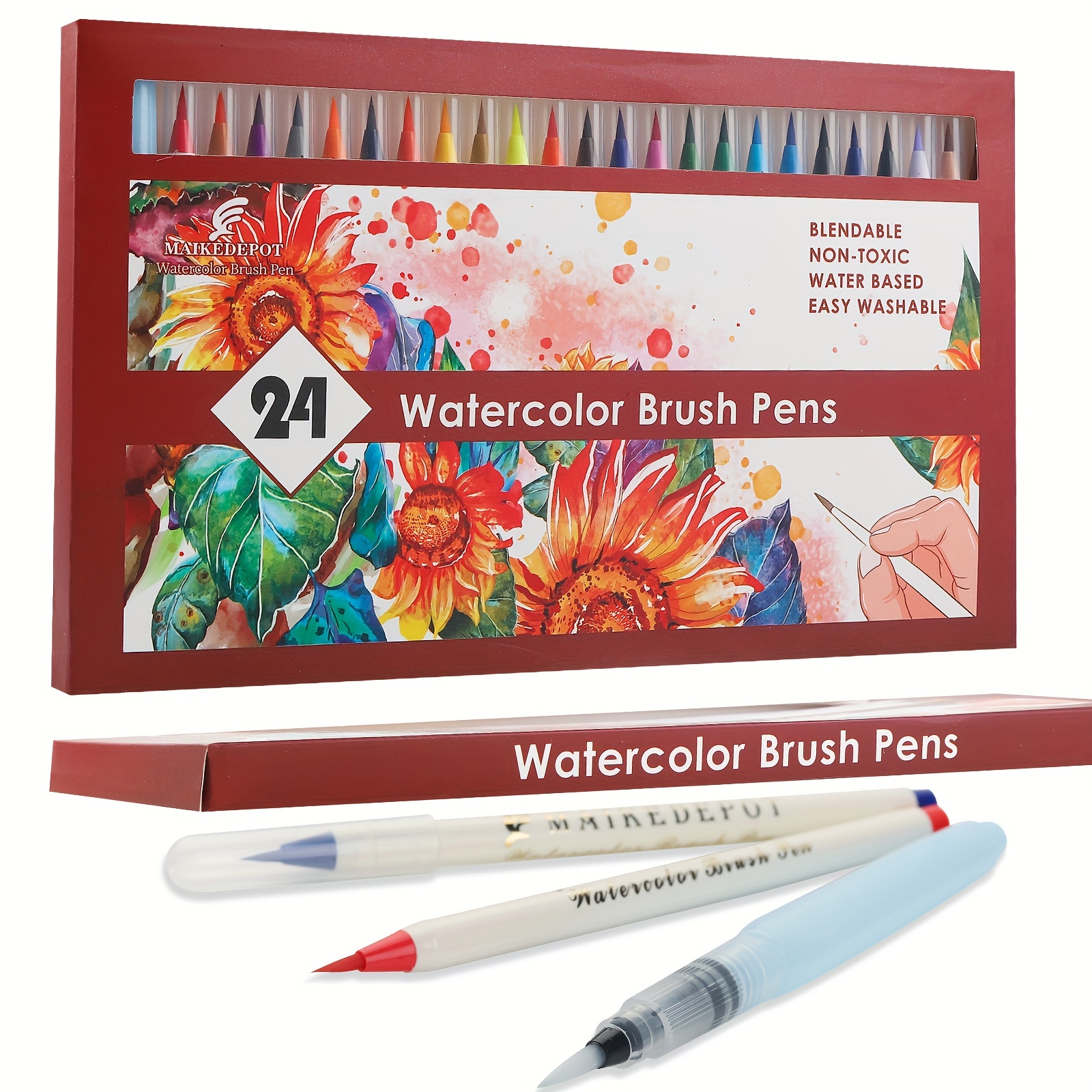 MAIKEDEPOT Watercolor Brush Pens - 72 Watercolor Brush Markers 3
