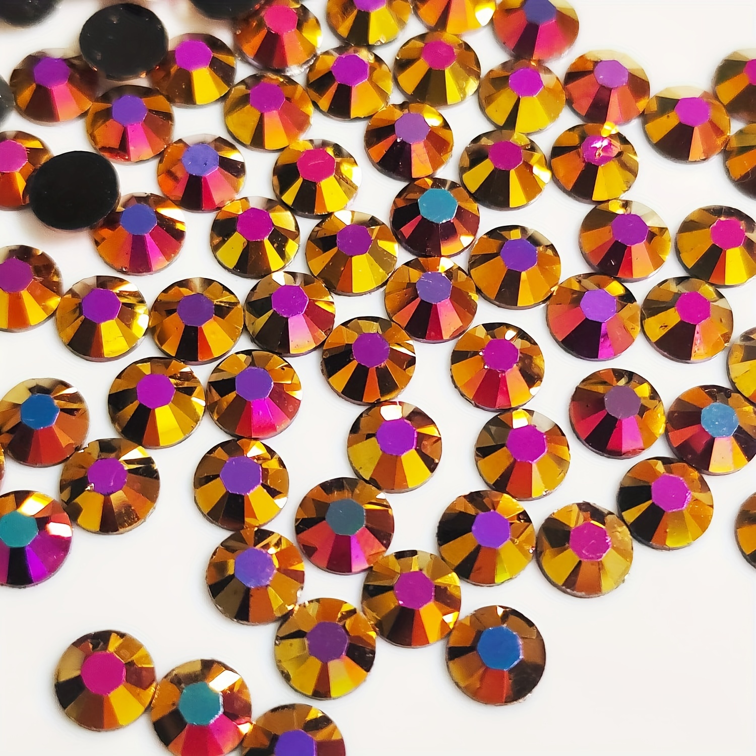 5000 piezas de diamantes ultra pequeños de 2.4 mm, diamantes de imitación  de cristal para manualidades, cristales iridiscentes, brillo AB de larga