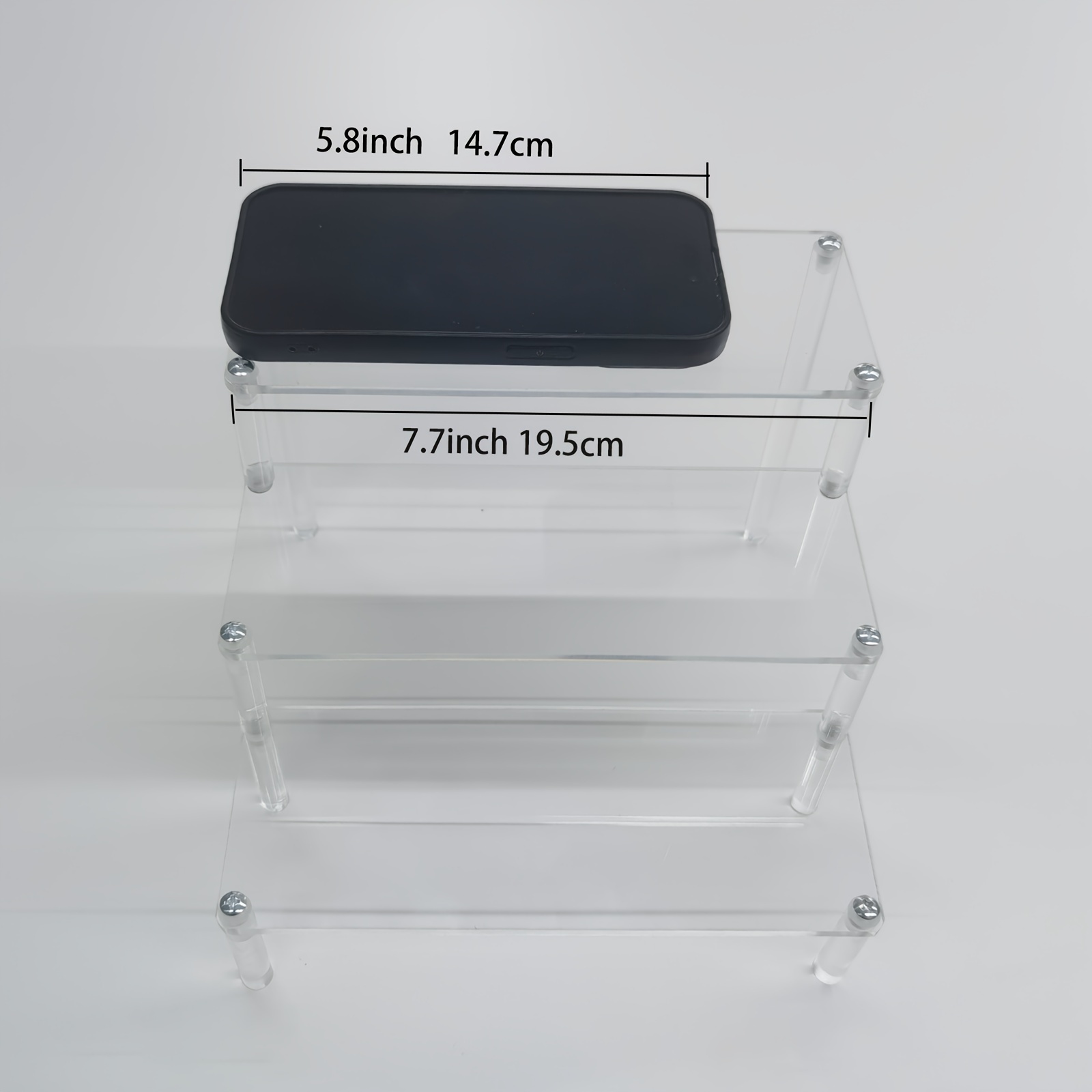 sherlung 2 Pack Acrylic Risers Display Stand， 3 Tier